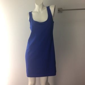 H&M blue fitted tank dress