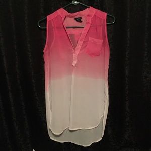 White to Pink Tank Top