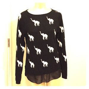 Black and white elephant 🐘 sweater