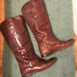 Frye Paige Brown Leather Riding Boots