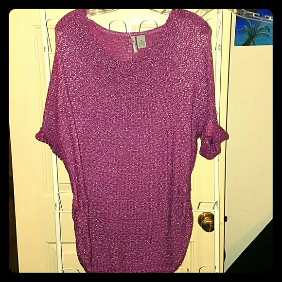 Glittery purple sweater