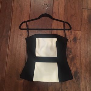 NWT Chic Black & White Bustier Top!
