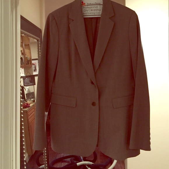 Banana Republic grey skirt suit