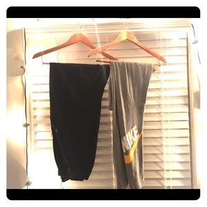 BUNDLE! Black lululemon pant, gray Nike pant sz. L