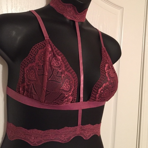 🆕Mauve Lace Choker Style Bralette - Picture 5 of 5