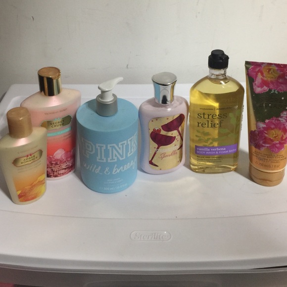 Bath and Body and Victoria Secret lotions