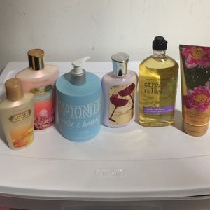 Bath and Body and Victoria Secret lotions