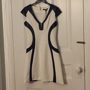 White and black dress