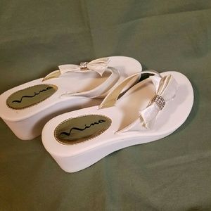 Nina bridal/party wedge flip flops
