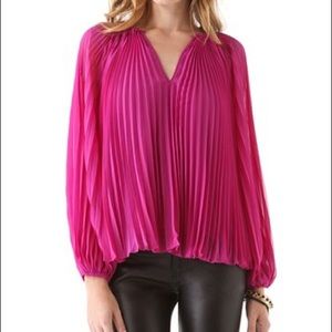 DVF Kara top hot pink