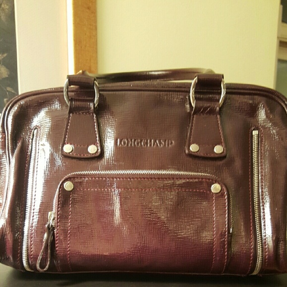 Burgundy Patent Longchamp Rodeo 4x4