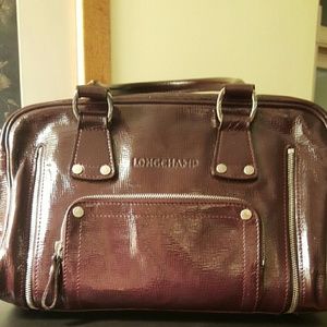 Burgundy Patent Longchamp Rodeo 4x4