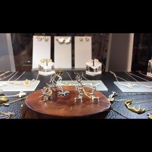 Rain deer silver earings