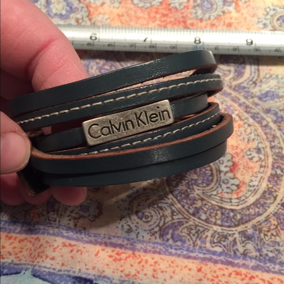 Calvin Klein leather wrap bracelet