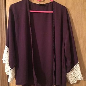 Purple and lace Kimono