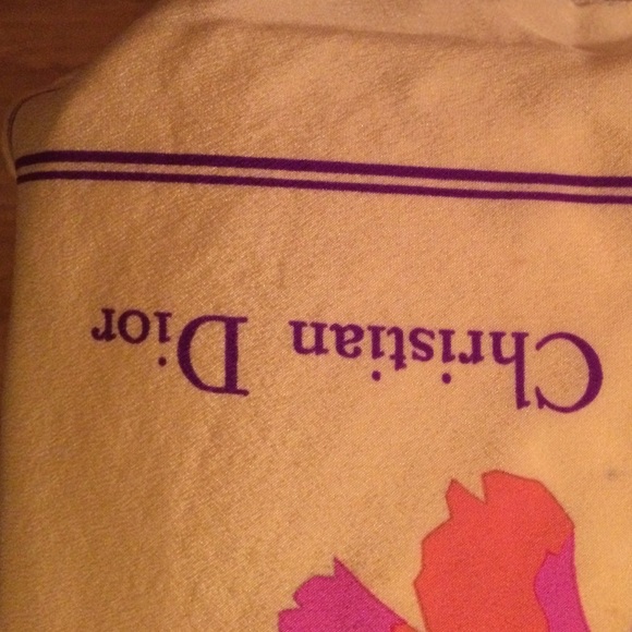 Vintage Christian Dior Floral Silk Scarf - Picture 3 of 4