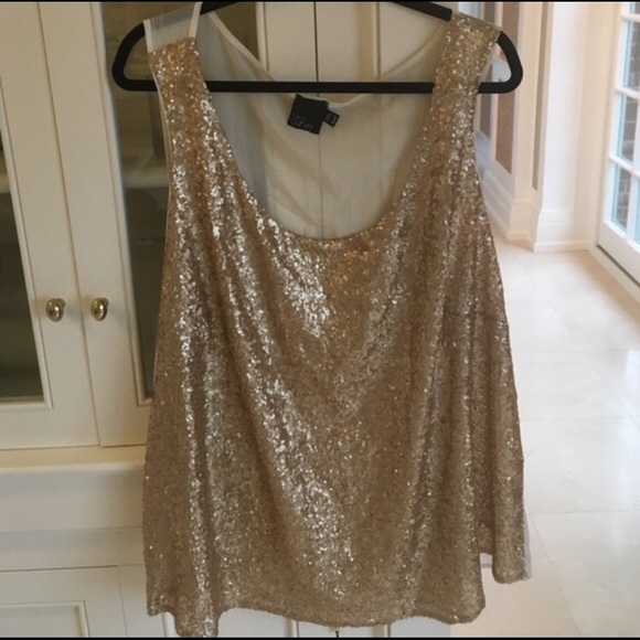 Asos Gold Sequin top US 20