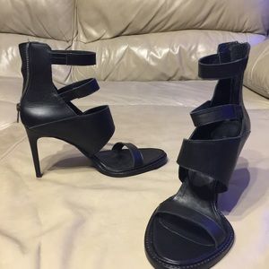Helmet Lang leather multi-strap sandals
