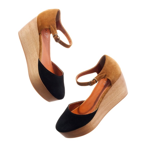 Madewell Two Tone Flatstack Platform Shoes wood 6
