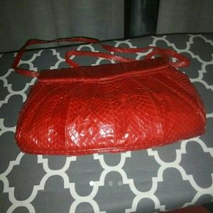 Red Snakeskin/Lizard Purse