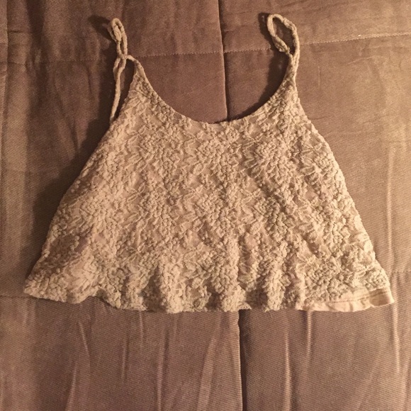 Cream crop top