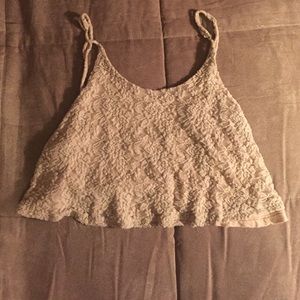 Cream crop top