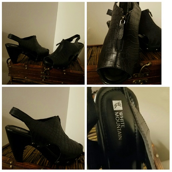 White Mountain Open Toe Leather Platform Sandal - Picture 1 of 1