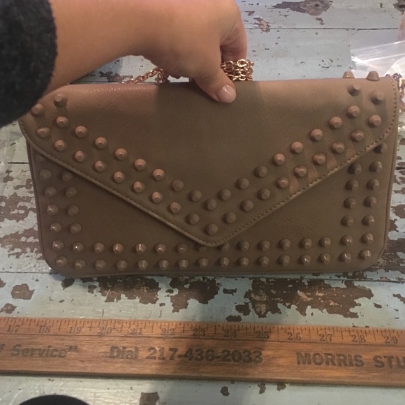 NWT studded crossbody clutch