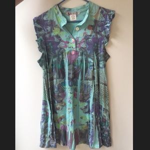 Multicolored floral fun tunic type shirt