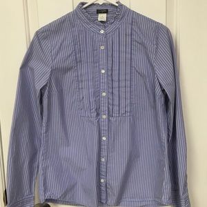 J Crew ruffle-neck button-down
