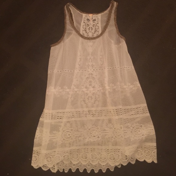 Free people lace tank/cover up