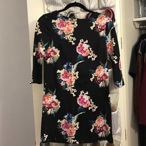 H&M Black Floral Dress XS