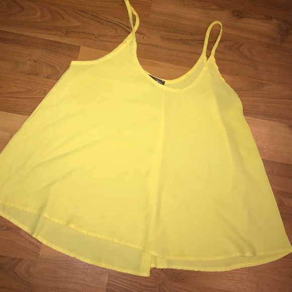 Yellow Chiffon Swing Tank