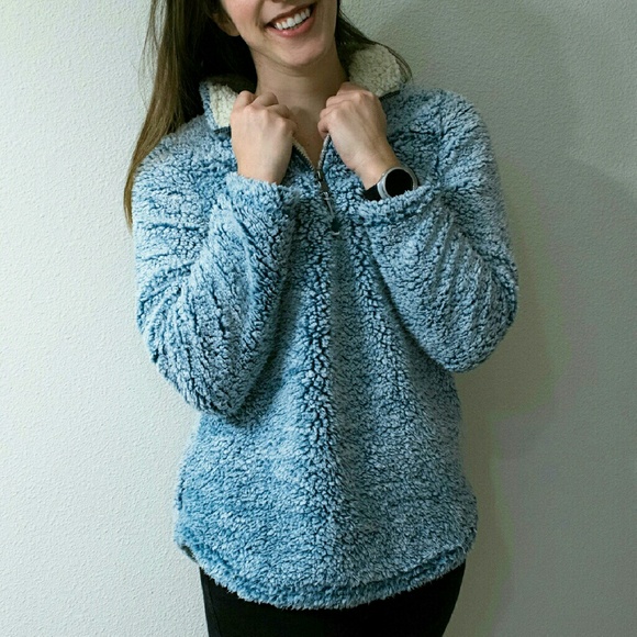 Frosty Tipped, Blue Pullover