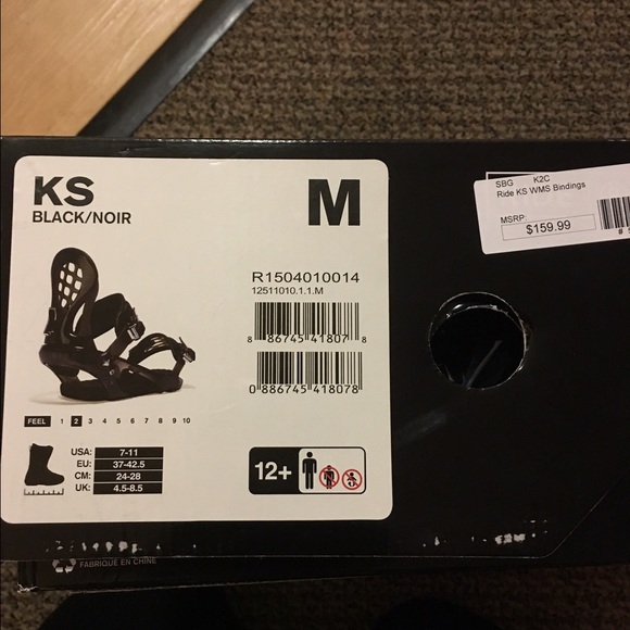 Ride KS Snowboard Bindings - Picture 2 of 4