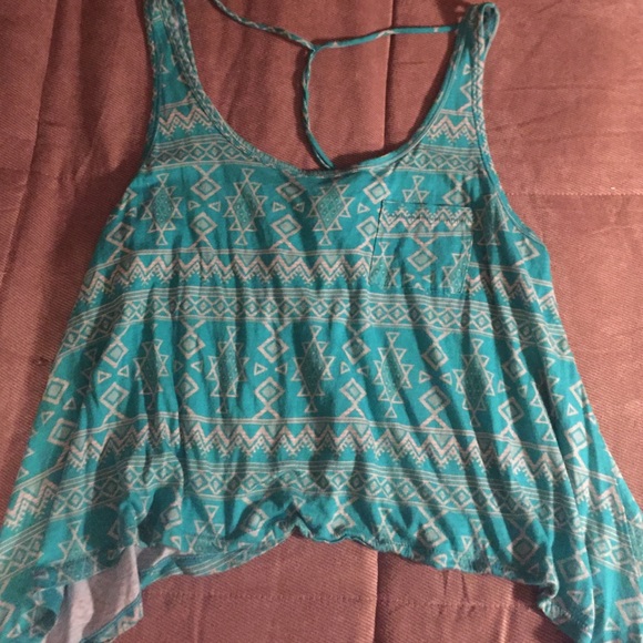 Tribal print crop top