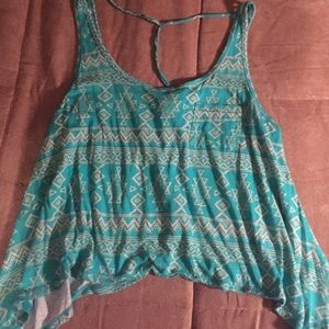 Tribal print crop top