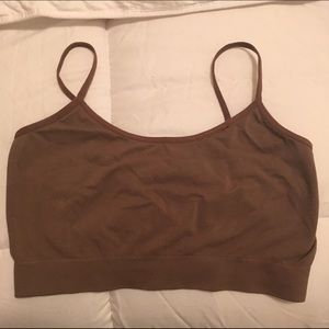Mocha seamless longline bralette