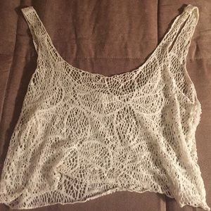 White knit croptop