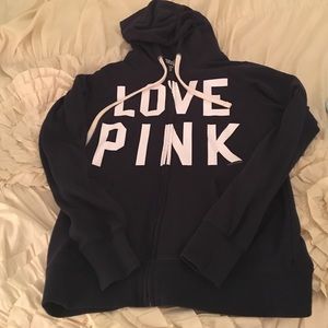 PINK zip up hoodie