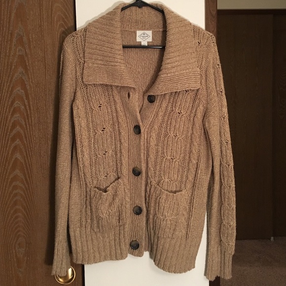 Tan knit cardigan
