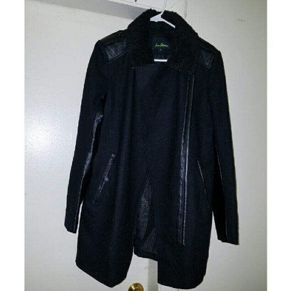 🔴SALE🔴 Sam Edelman Wool Coat w/ Leather Trim
