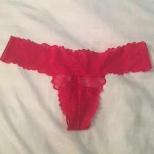 Vs Red lace thong