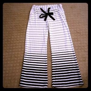 Blue and white stripped pants