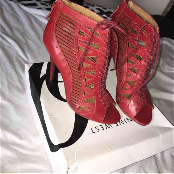 Red Nine West Heels - Picture 1 of 3