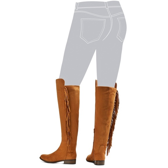 NWT. Fringe knee high boots - Picture 4 of 5