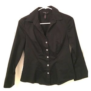 Black button down shirt