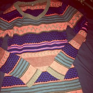 Long  bright winter sweater !
