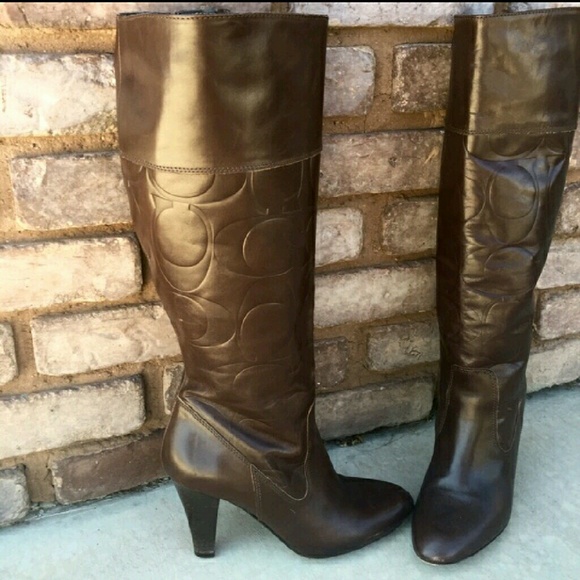 Authentic Leather Coach Boots