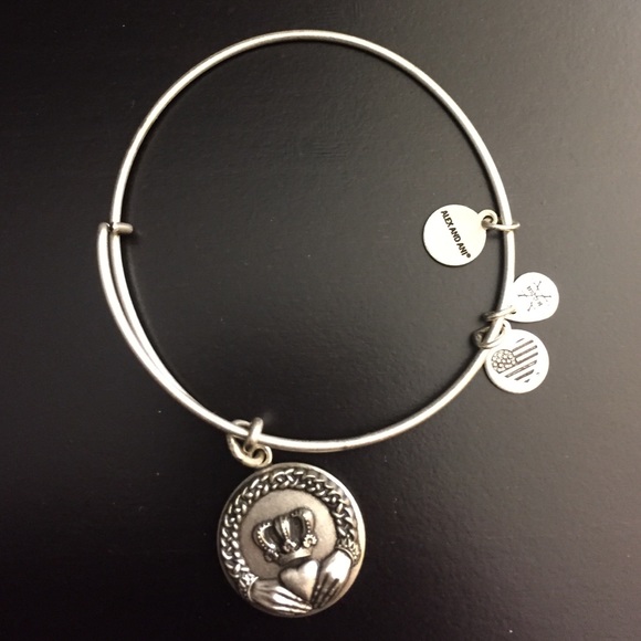 Alex and Ani Claddagh silver bracelet